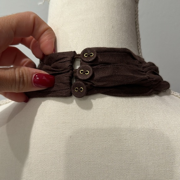 NWT 🏷️ DISSH harrier dark chocolate linen maxi dress US 6 size - Picture 9 of 13